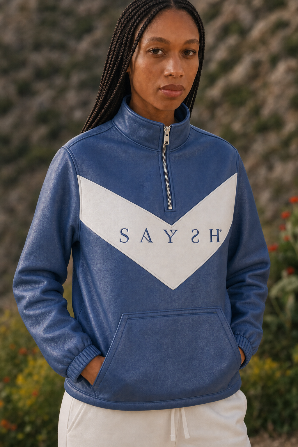 Federal Luxe Quarter-Zip Pullover - Federal Chevron