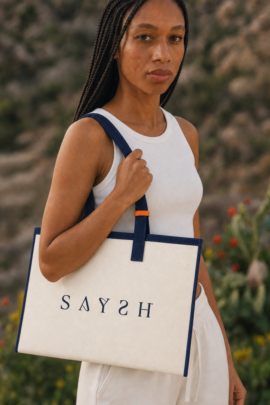 Marina Pace Canvas Tote - Marine