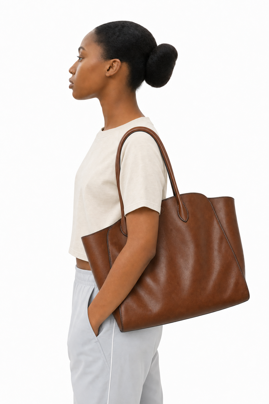 The Saddle Tote - Saddle