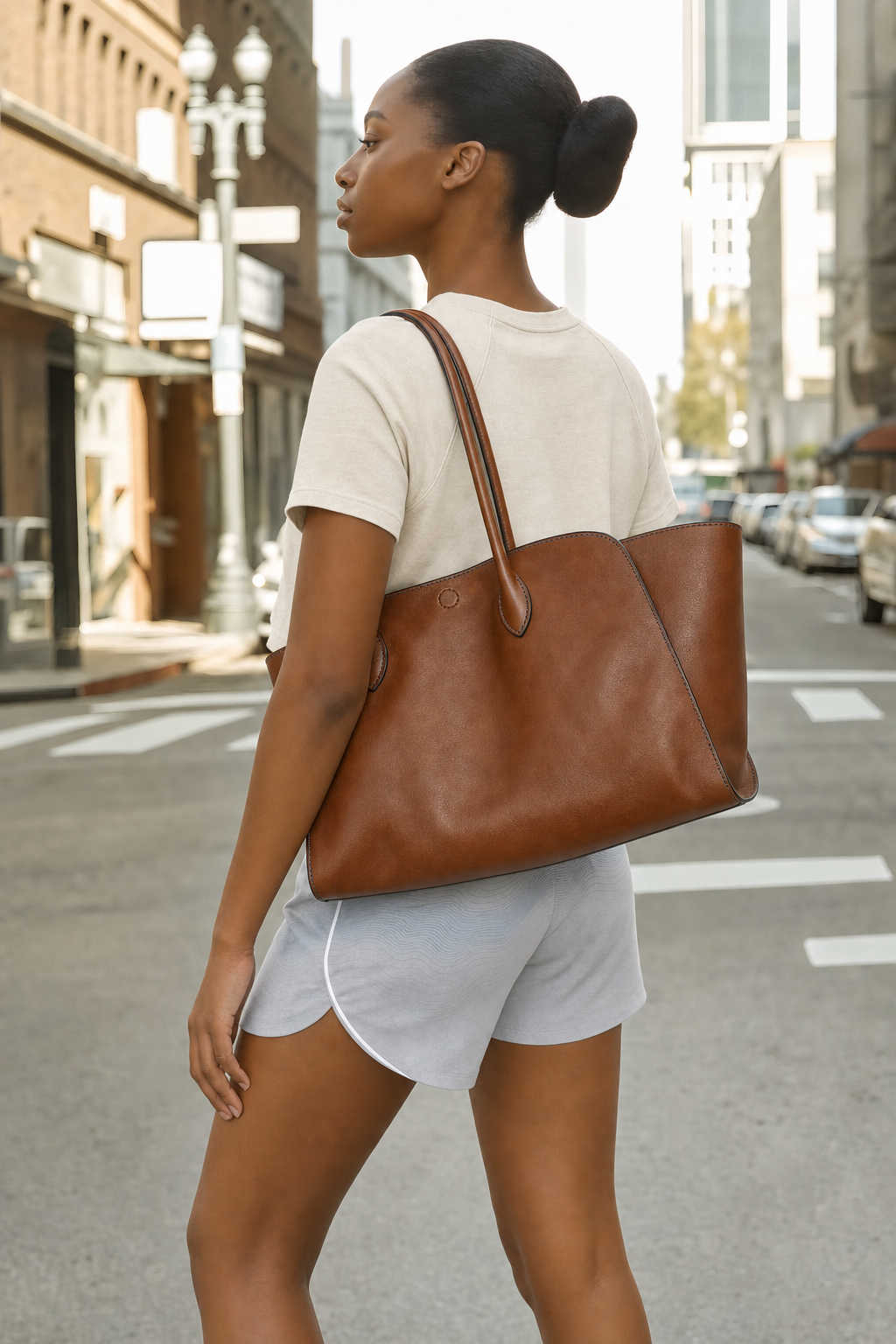 The Saddle Tote - Saddle