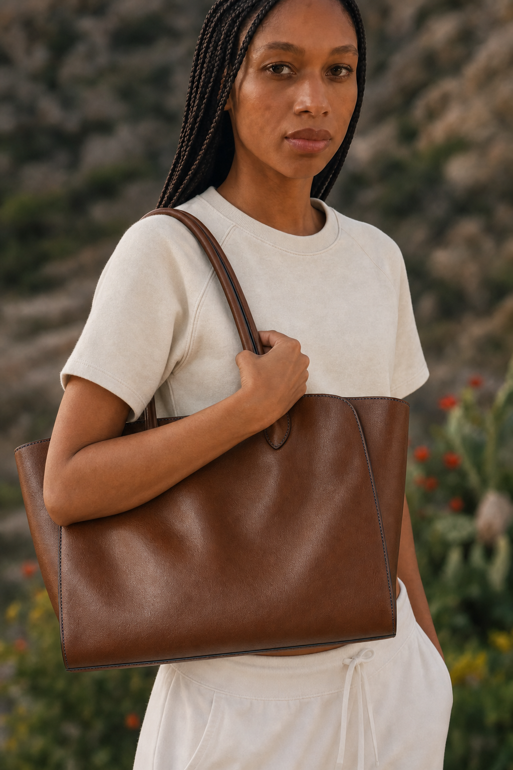 The Saddle Tote - Saddle