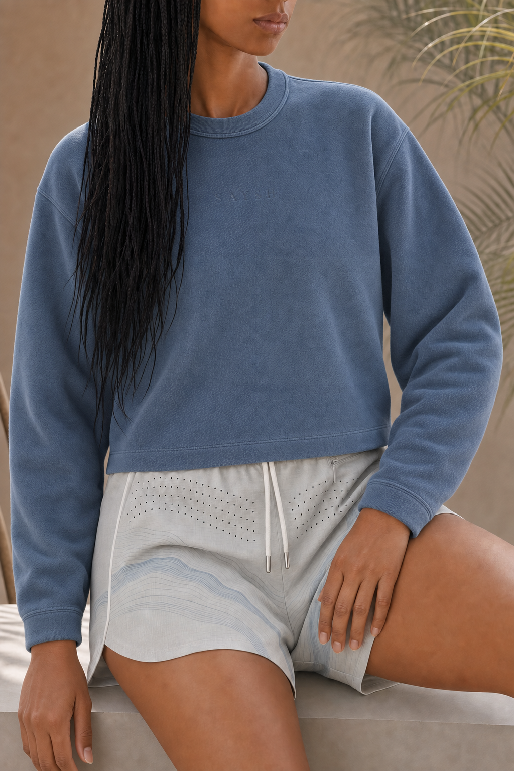 Federal Luxe Crew Pullover - Federal Blue