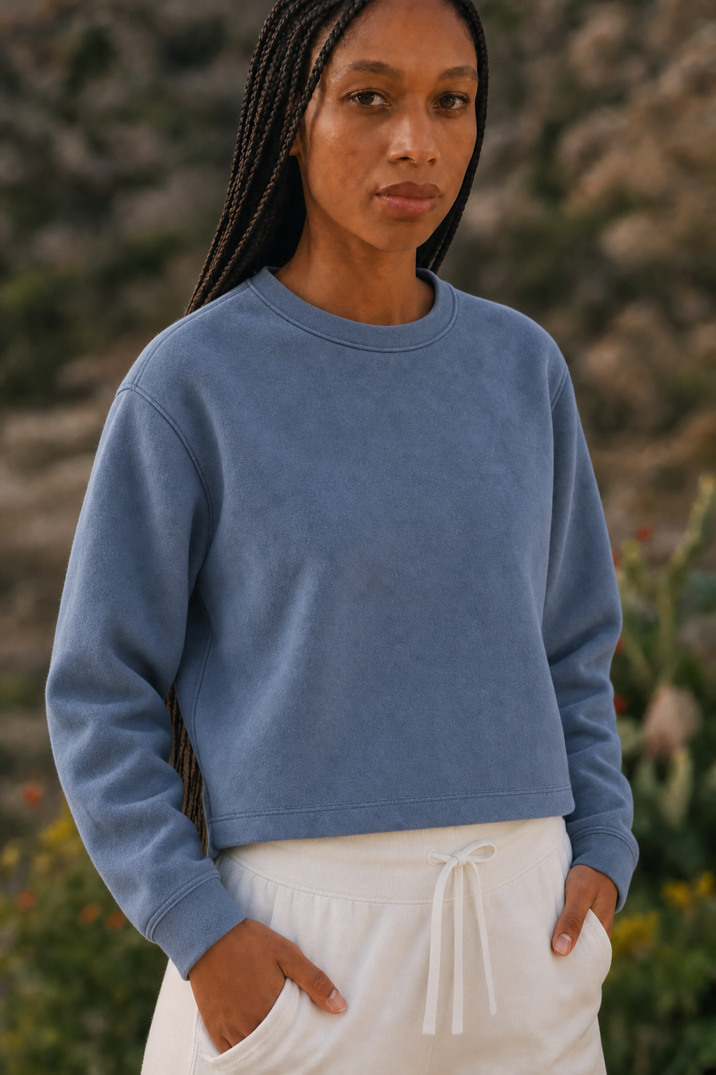 Federal Luxe Crew Pullover - Federal Blue