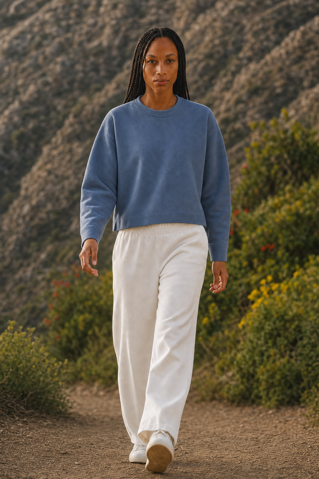 Federal Luxe Crew Pullover - Federal Blue