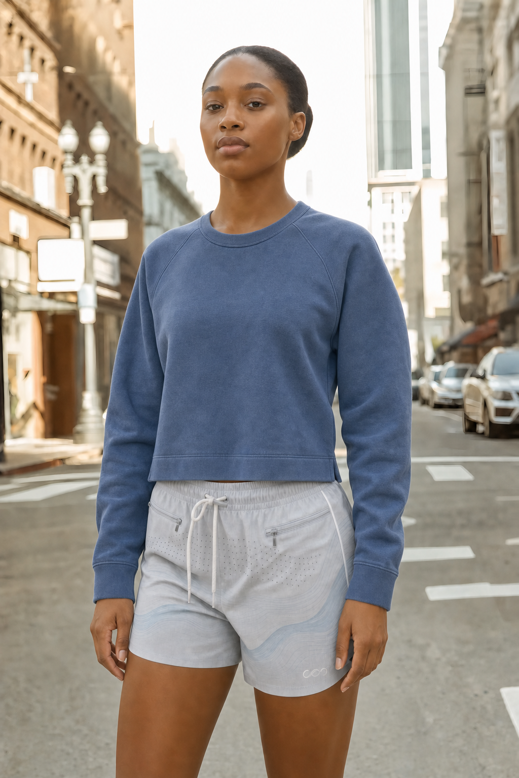 Federal Luxe Crew Pullover - Federal Blue