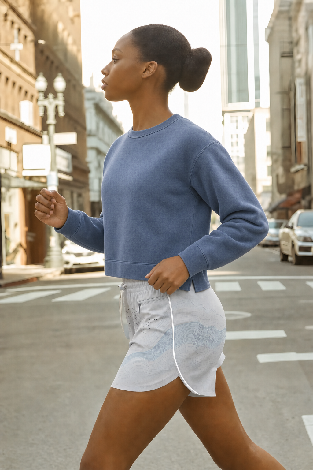 Federal Luxe Crew Pullover - Federal Blue