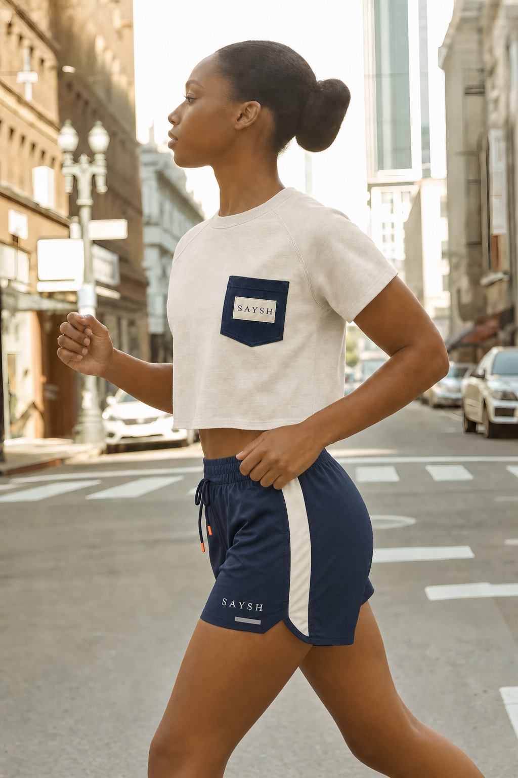Night & Bone Running Short - Bone