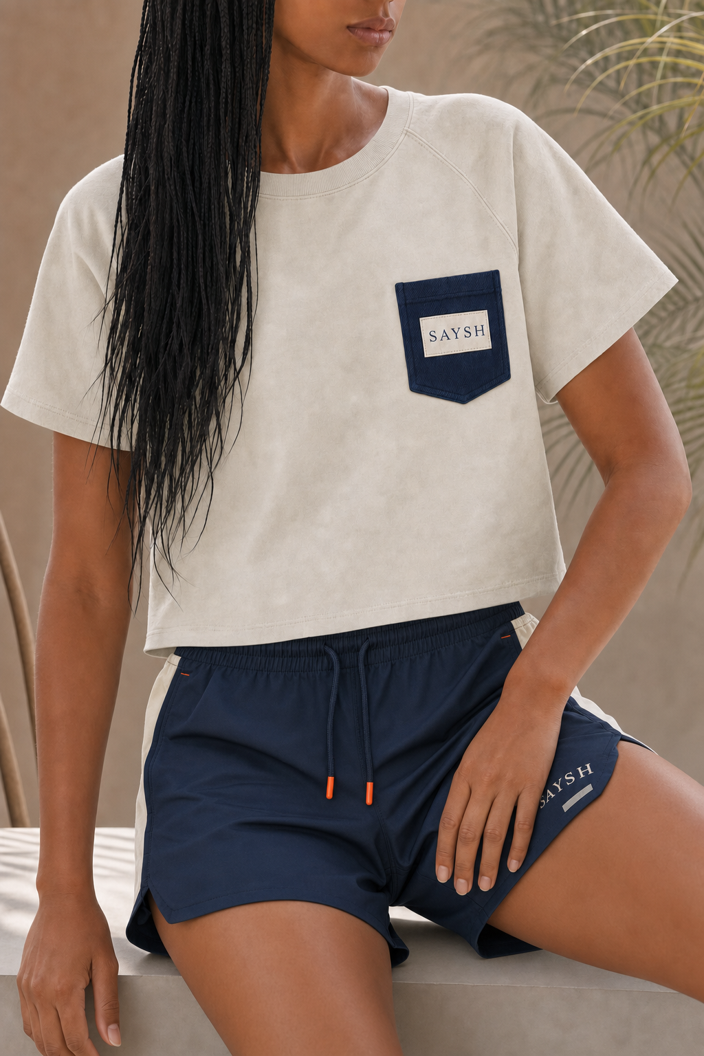 Night & Bone Running Short - Bone