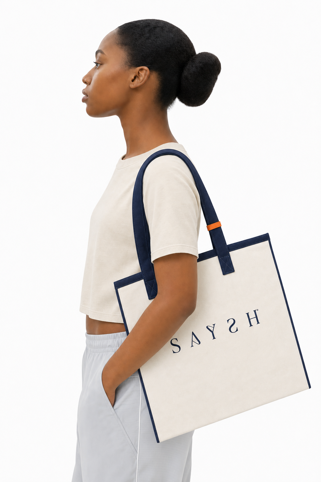 Marina Pace Canvas Tote - Marine