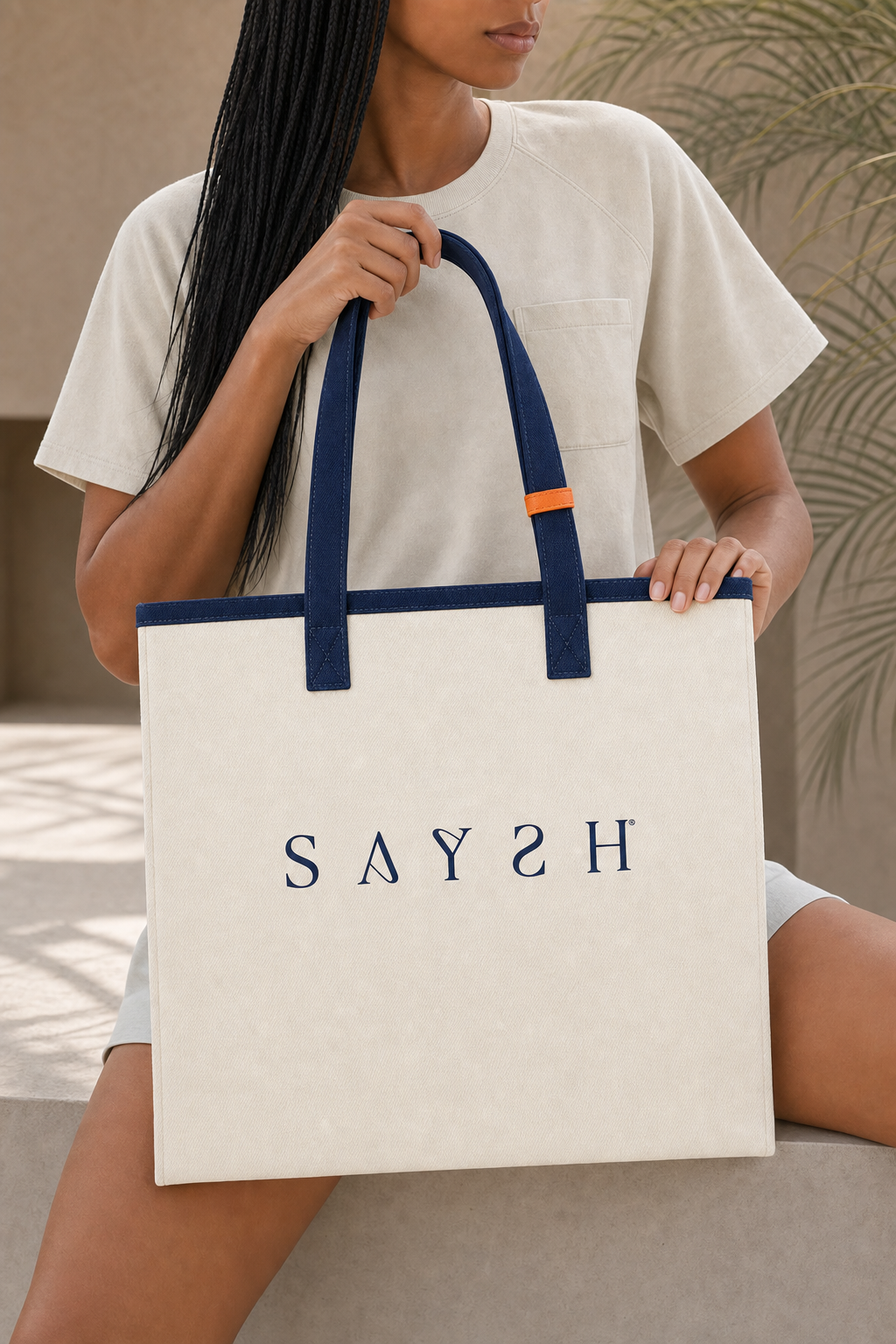 Marina Pace Canvas Tote - Marine