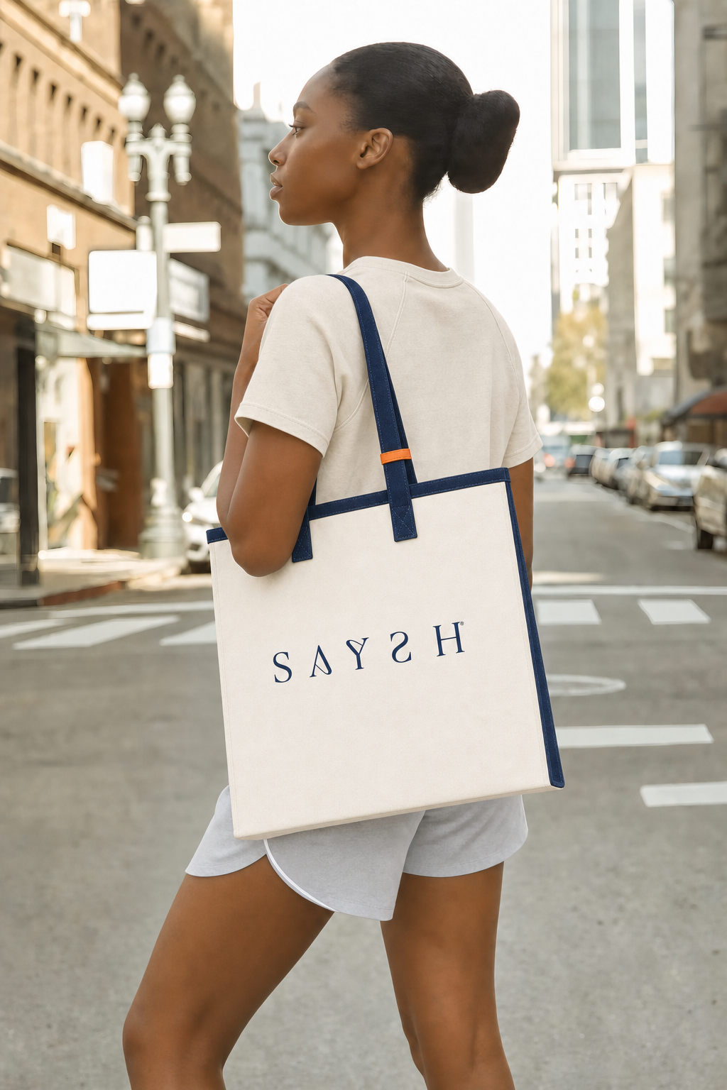 Marina Pace Canvas Tote - Marine