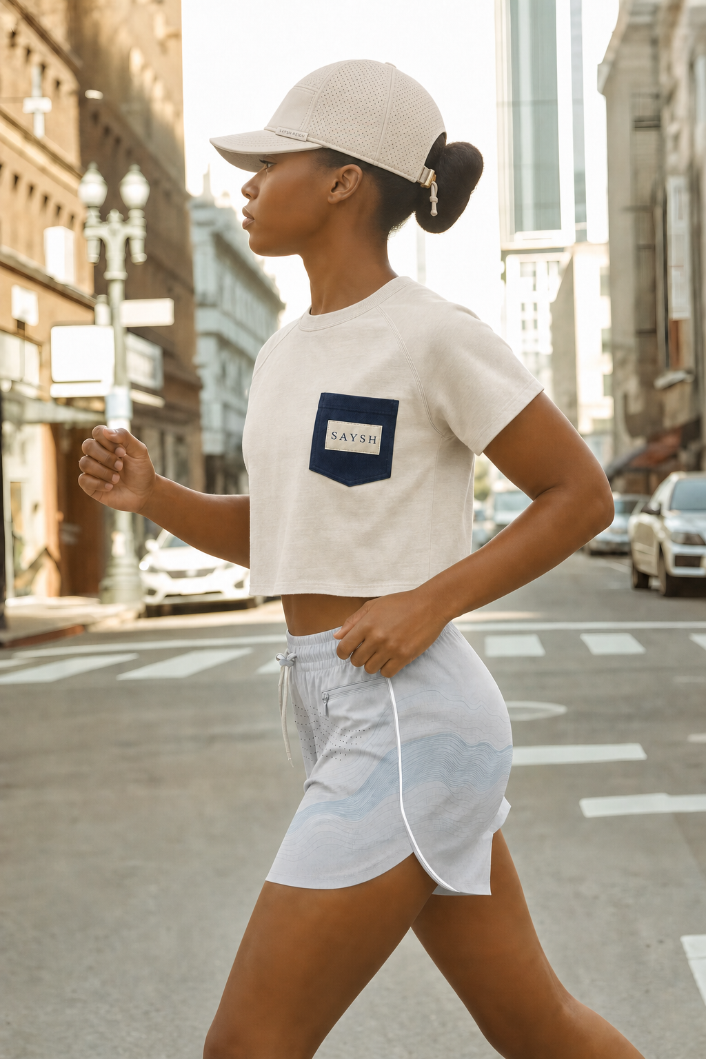 Reign Perforated Leather Cap - Bone