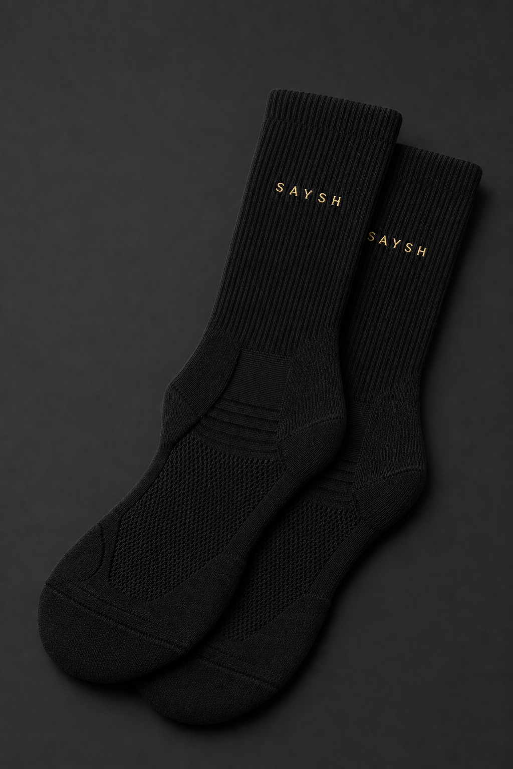 Threshold Cushion Crew Sock - Black