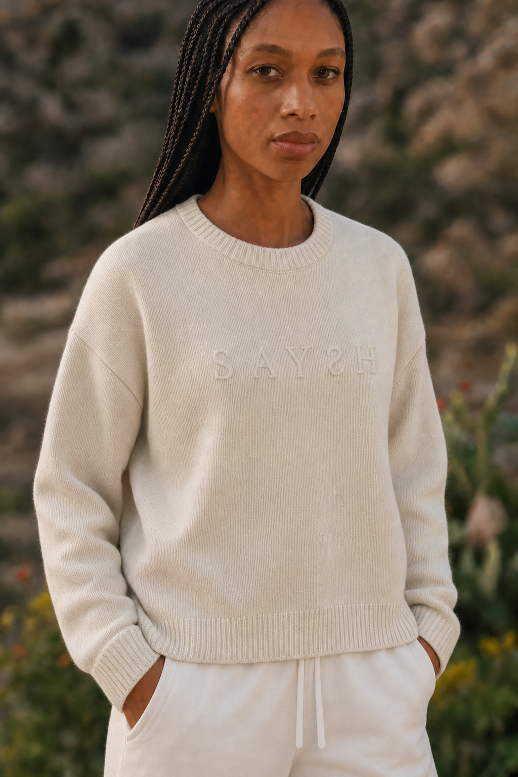 Reign Heavy Knit Sweater - Bone