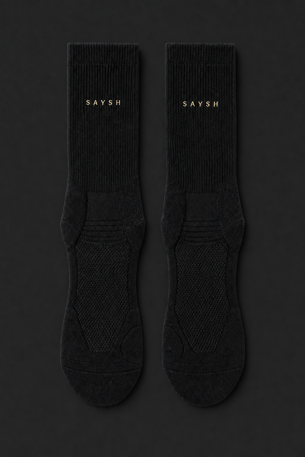 Threshold Cushion Crew Sock - Black
