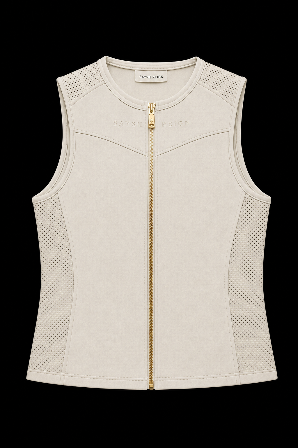 Reign Panel Vest - Bone