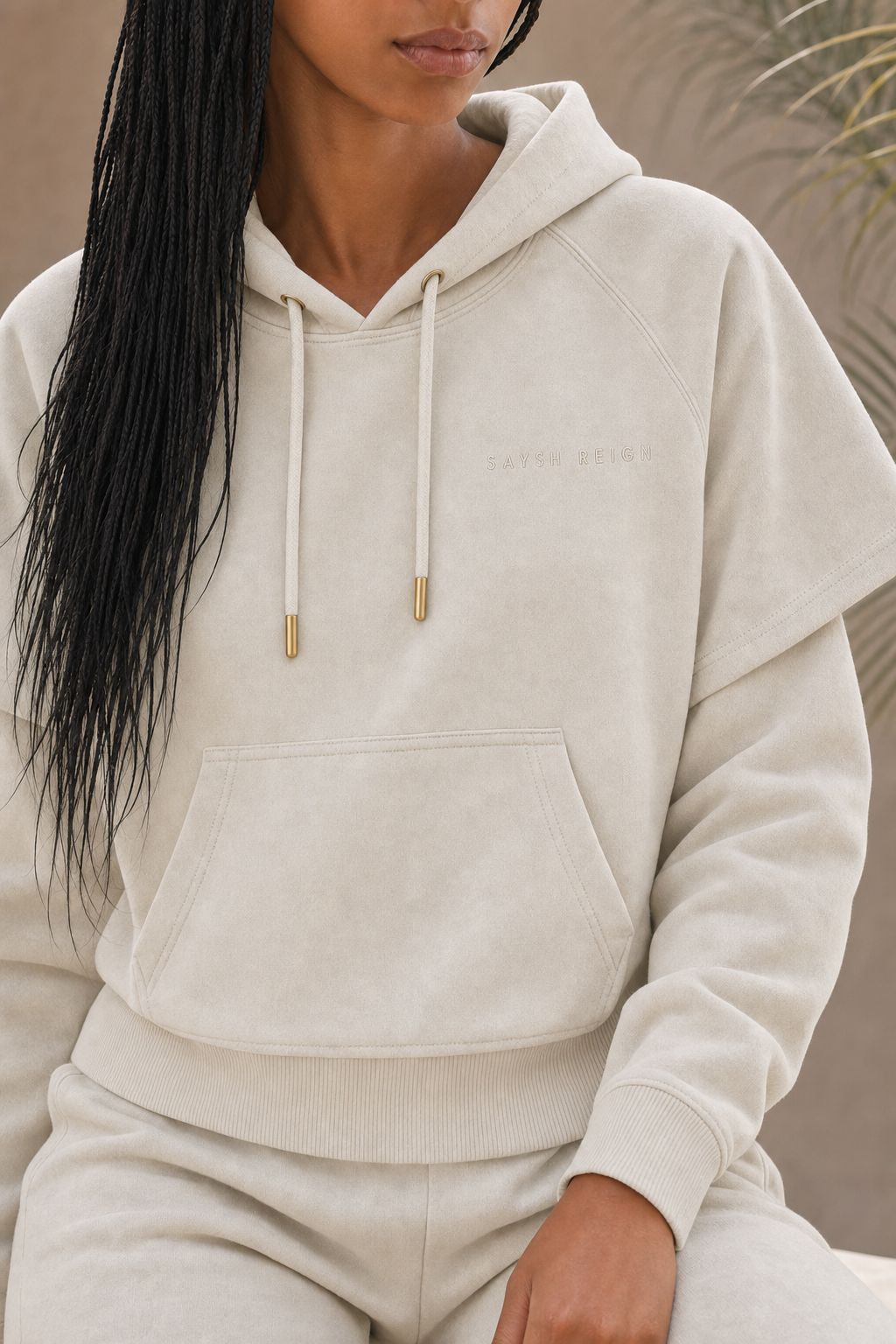 Reign Loopback Hoodie - Bone