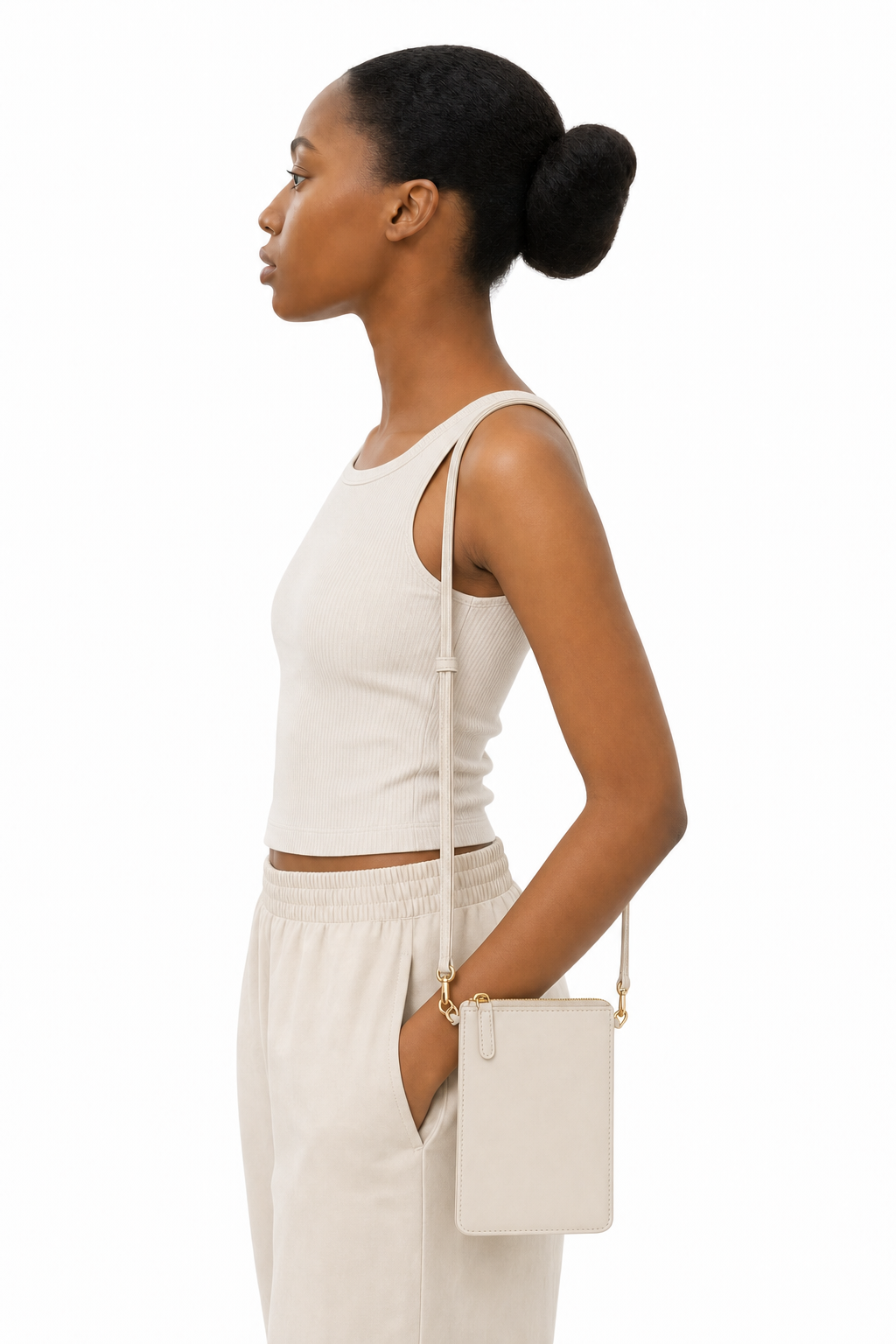 Reign Leather Bag - Bone