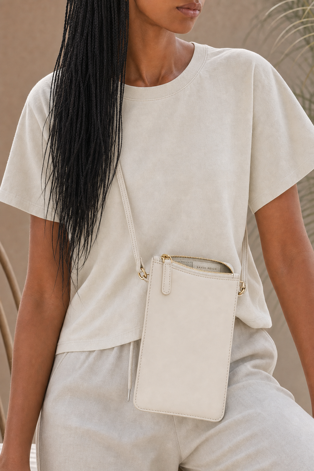 Reign Leather Bag - Bone
