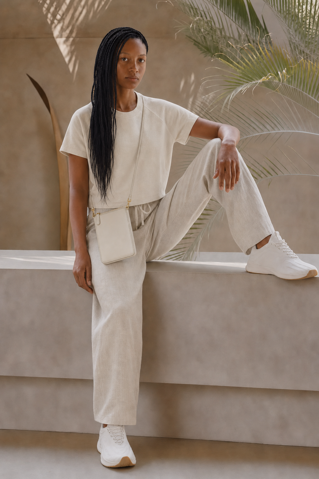Reign Leather Bag - Bone